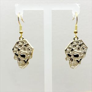 Novelty Earrings Skull Dice Ear-wire Earrings Handmade